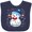 Navy Blue, variant on Inktastic Holiday Snowman Boys or Girls Baby Bib