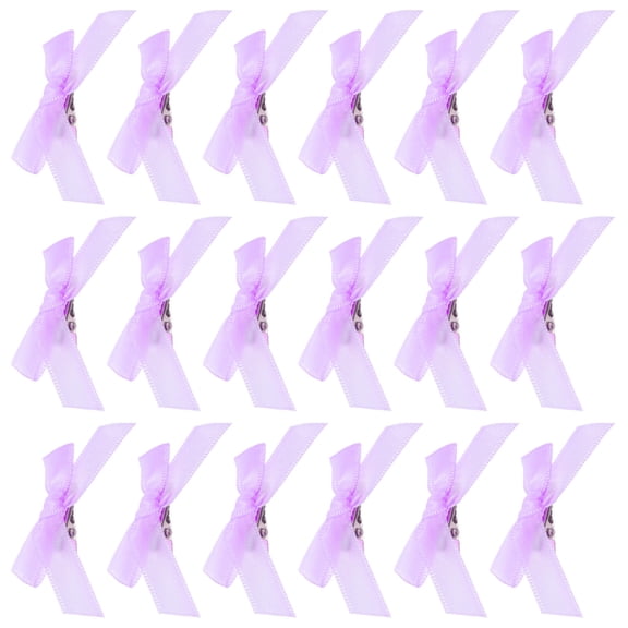 Niceauty 30pcs Small Bow Hairpin Violet Fabric Versatile Styling for Women and Teens