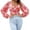 Red, variant on Womens Crop Tops Long Sleeve Shirts Casual Boho Print V Neck Fashion Slim Fit Stretch Fall Clothes for Women Tees Blouses