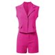 thumbnail image 5 of Conjunto de falda y chaqueta para mujer con cuello en V y bolsillos: elegante para primavera-verano, informal/trabajo, lavable a mano/a máquina (S-XXL), 5 of 6
