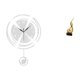 thumbnail image 5 of Reloj de pared,Reloj de pared decorativo para baño y dormitorio.,Reloj de pared redondo silencioso y sin tictac,regalo,Escultura abstracta de fuego,Estatua de arte abstracto para decoración, 5 of 8