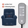 thumbnail image 5 of MCombo Lay Flat Dual Motor Power Lift Recliner Chair with Massage and Heat for Elderly , USB Ports, Extended Footrest, Fabric(Navy Blue), 5 of 6