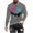 Gray, variant on WREESH Halloween Long Sleeve Tops Fashionable Men's Printed Top with Long Sleeved Round Neck and Smiling Face Printed Top/Shirt Black