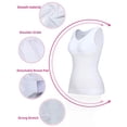 thumbnail image 6 of Compression Tank Top Shapewear for Women with Tummy Control Camisoles Body Shaper Slimming Camisole Shapewear Built in Removable Padded, 6 of 8