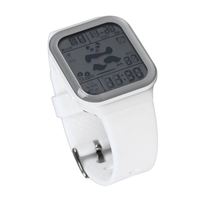 Reloj Digital, Cronómetro, Correa De Silicona Resistente Al Agua, Reloj Electrónico Para Estudiantes, Hora Precisa Blanca, Pantalla De Luz Nocturna Para Exteriores