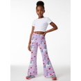 thumbnail image 4 of Girls Wide Leg Flared Pants, Bell Bottom Trousers, Digital Print Casual Bottoms for Kids, Slim Fit Autumn Spring Summer, Age 4-13, 4 of 6