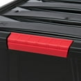 thumbnail image 4 of IRIS USA Lot de 4 Bacs de Rangement en Plastique de 53 Pintes, Noir avec Boucle Rouge, 4 of 7