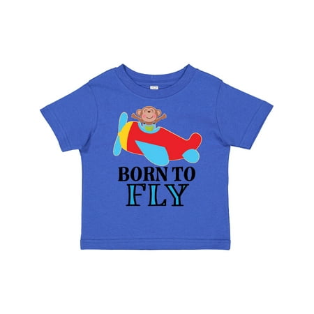 

Inktastic Boys Future Pilot Monkey Airplane Gift Toddler Boy Girl T-Shirt