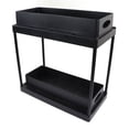 thumbnail image 4 of Under Sliding Cabinet Basket Organizer, Easy To Clean Slide Out Design Under Sink Organizer Double Layer  For Kitchen Black,White, 4 of 8