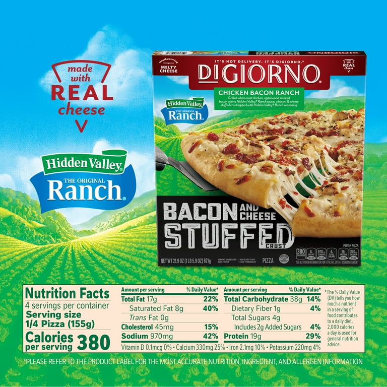 DiGiorno Stuffed Crust Cheese and Bacon Meat Pizza with Ranch