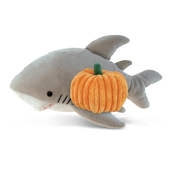DolliBu Super Soft Shark Stuffed Animal with Pumpkin Plush Decor  - Pumpkin Plush Ocean Animal Shark for Fall, Halloween and Thanksgiving, Pumpkin Plush Toy for Baby, Kids, Adults - 6 Inch
