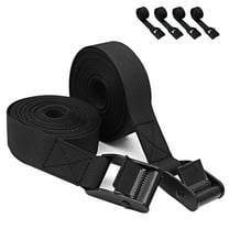 Cam Buckle Tie Down Straps, Heavy Duty Lashing Secure Straps Cinch Ratchet with Zinc Alloy Lock Buckle up to 700 lbs for Cargo, Luggage, Kayak,Truck Pack of 4Pcs (1" x 12Ft)