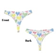 thumbnail image 3 of Balery Hand Drawn Colored Hearts Tangas de Algodón para Mujer con Estampado – Ropa Interior Sexy, Transpirable, G-string-X-Large, 3 of 6
