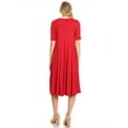thumbnail image 5 of MOA COLLECTION Women's A-Line Short Sleeve Jersey Knit Dress - Comfortable Relaxed Fit (S-3XL), 5 of 6