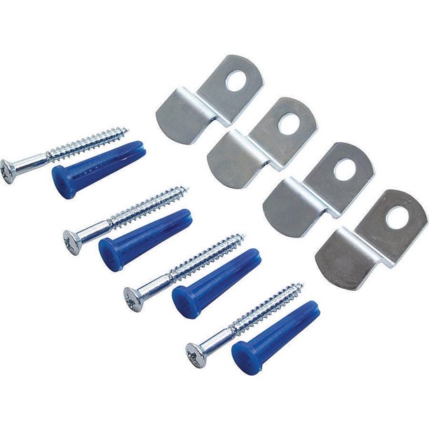 Prosource 5428008 Mirror Holder Metal with Anchor, Zinc Plated