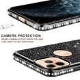thumbnail image 5 of Apple iPhone 11 Pro Max Case for Girl Women, Glitter Cute Girly Ring Kickstand Diamond Rhinestone Bumper Clear Shock Proof Protective Phone Case iPhone 11 Pro Max 6.5inch - Black, 5 of 5