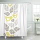 thumbnail image 1 of Cortina de Ducha ABPHQTO Beige Gris Hojas y Pájaros Amarillos 150x180 cm, 1 of 1
