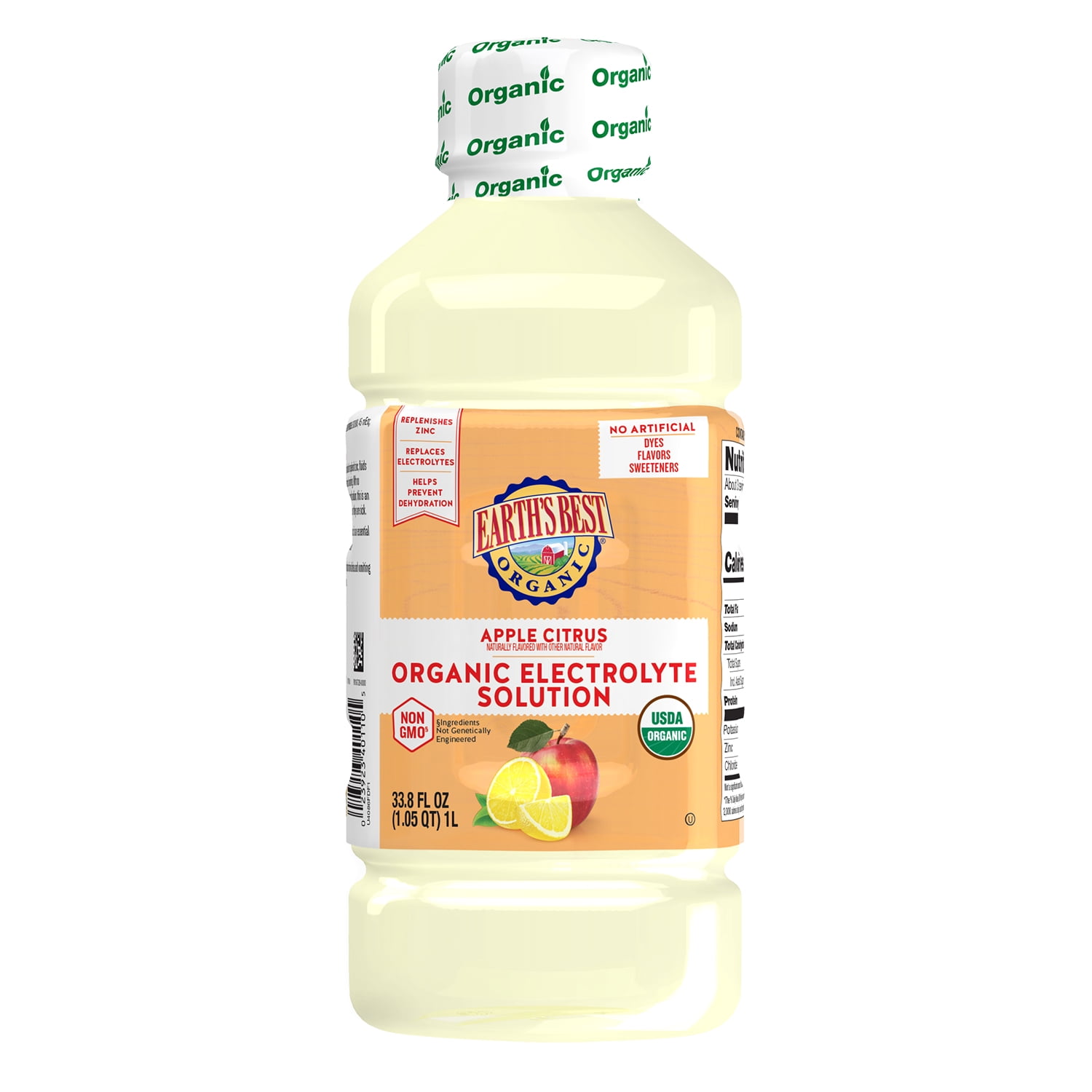 Earth's Best Electrolyte Solution, Organic, Apple Citrus 33.8 fl oz