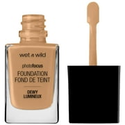 Wet n Wild Photo Focus Dewy Liquid Foundation Makeup, Amber Beige, 1.0 fl oz