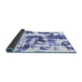 thumbnail image 2 of Ahgly Company Indoor Round Abstract Blue Modern Area Rugs, 6' Round, 2 of 4