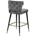 thumbnail image 2 of Pemberly Row Modern 28"H Velvet Counter Stool in Gray (Set of 2), 2 of 4