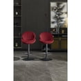 thumbnail image 3 of Fabric Main Red Chairs - Adjustable Height Option - Kitchen Office Venue - Smooth and Comfort, 3 of 6