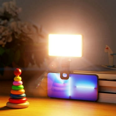 LED High Power Rechargeable Clip Fill Light Adjustable Portable Lamp for Phone, Pad, for Makeup, , Selfie, Vlog