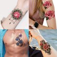 thumbnail image 5 of 8 hojas de tatuajes temporales para mujeres con diseño sexy, pegatinas de manga de tatuajes temporales falsos, 5 of 5