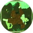 thumbnail image 1 of Ahgly Company Indoor Round Persian Green Traditional Area Rugs, 4' Round, 1 of 1