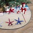 thumbnail image 3 of FMSHPON Beach StarfishStar Xmas Christmas Tree Skirt Stand Mat for Holiday Party Decoration Indoor Outdoor 36 inches, 3 of 3