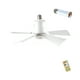 thumbnail image 1 of Cateissary Luz de ventilador de enchufe compacto minimalista para espacios de oficina ventilador de techo con bombillas y control remoto Iluminación y accesorios blanco 2, 1 of 6