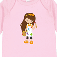 thumbnail image 4 of Inktastic Cute Girl, Brown Hair, Painter, Paint Artist Girls Long Sleeve Baby Bodysuit, 4 of 5