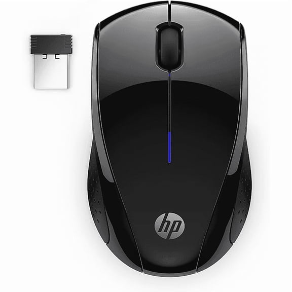 HP Wireless Gaming Mouse - 15-Month Battery, Side Grips for Control, Travel-Friendly, Blue LED, Powerful 1600 DPI Optical Sensor, Compatible with Wins PC/Laptop, Mac, Chromebook