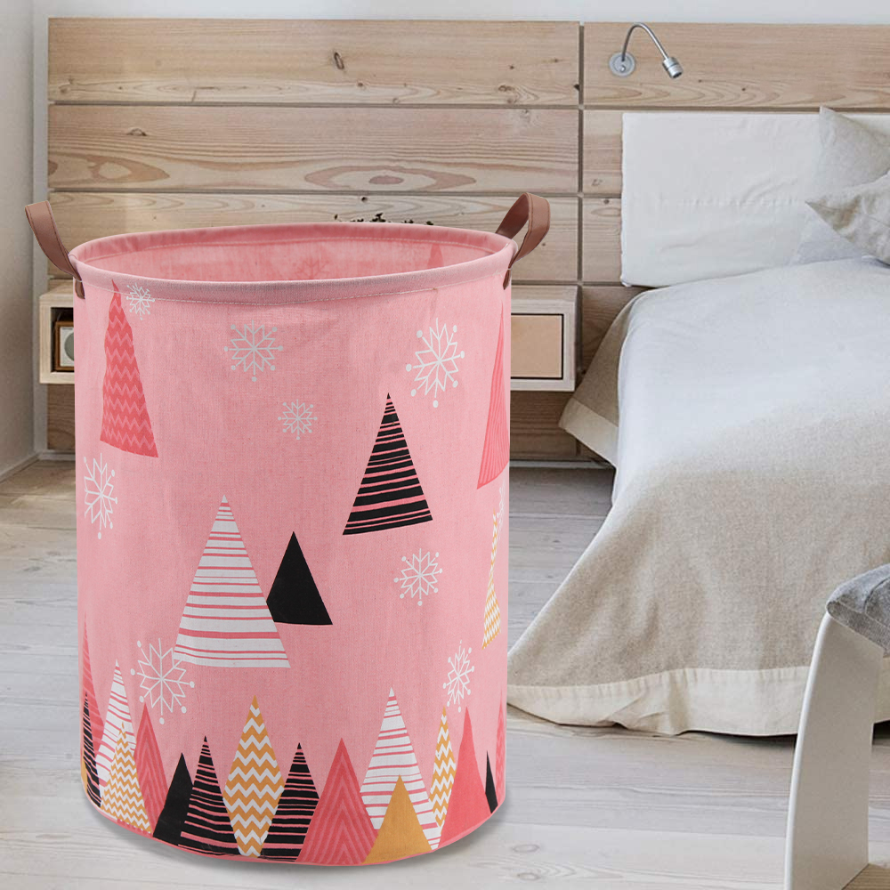 19.7" Large Round Laundry Storage Baskets with Handle, Waterproof