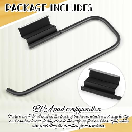 Stainless Steel Under Sink Paper Towel Holder and Dispenser for Kitchen, Bathroom, Laundry Room - 12.4 Inch Cabinet Door Mount, Space Saving Storage Solution (Black)