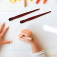 thumbnail image 6 of Phenofice Calligraphy Pen Holder Brown Wood 2Pcs 6*0.43*0.16In, 6 of 8