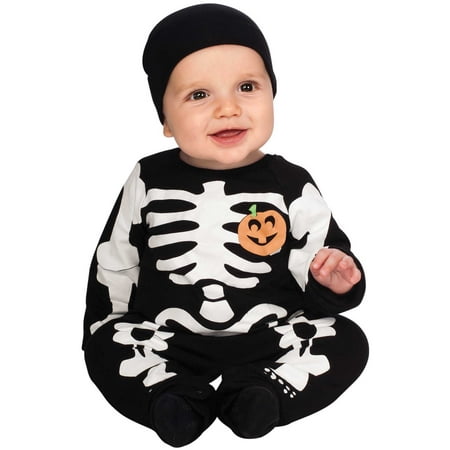 Rubie's My First Halloween Black Skeleton Costume, Black, Newborn