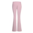thumbnail image 6 of UoCefik Womens Flare Leggings Petite Lounge Low Rise Flare Pants Y2k Bell Bottom Wide Lag Yoga Flared Workout Leggings Casual Palazzo Pants Pink M, 6 of 6