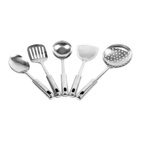 Ashata 5Pcs Multi-functional Kitchen Utensil Set Stainless Steel Spoons Shovel Spatula Cooking Tools , Stainless Steel Kitchen Tool Set,Kitchen Utensil