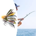 thumbnail image 4 of Fly Fishing Fishing Pike Perch with Feather Set Fly Fishing Trout Flies - 6pcs Mix, 4 of 8