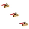 thumbnail image 1 of Thinsony Divers Types Valve à Bille Filetée Valve en Laiton Boule mm 16mm Rouge 3Ensemble, 1 of 6