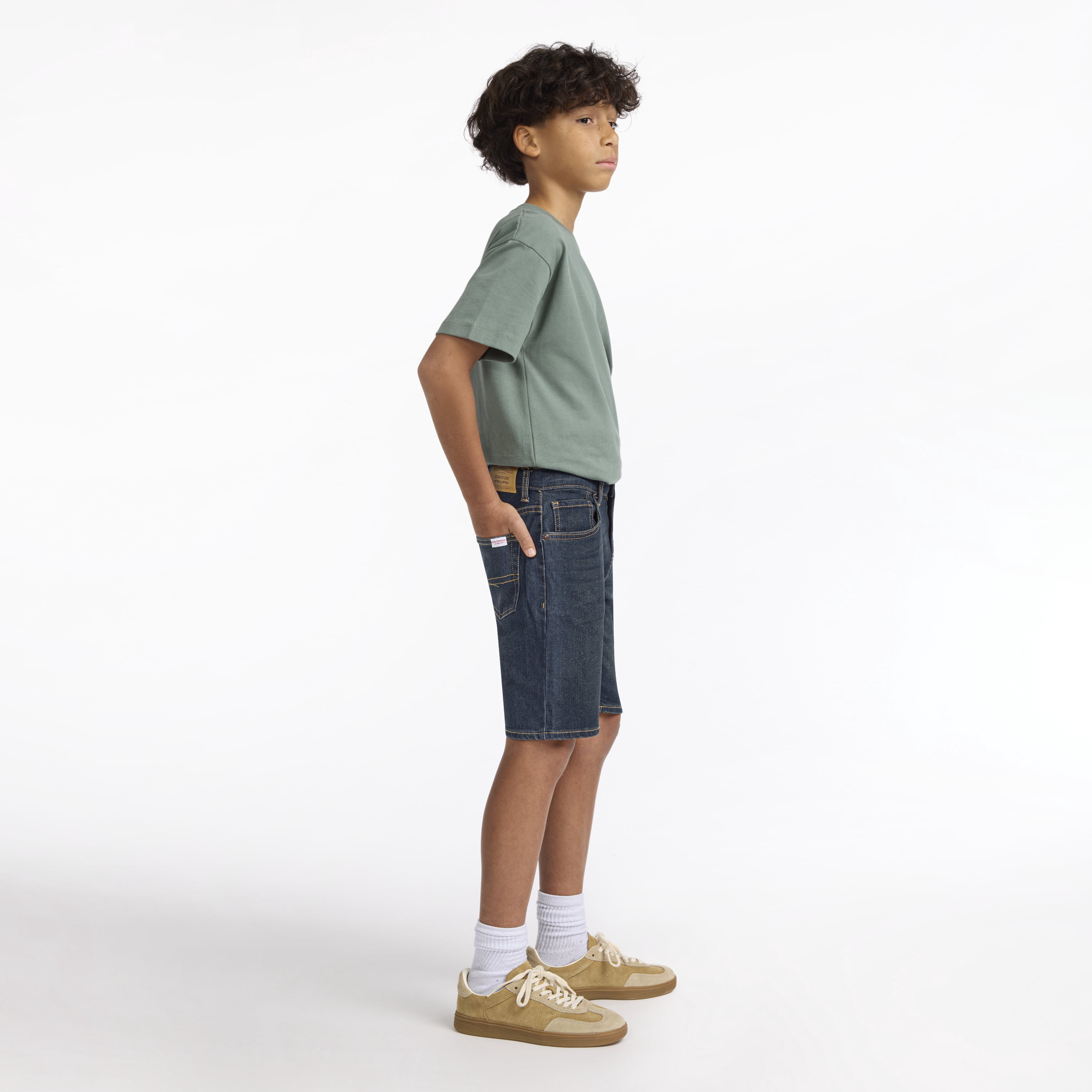Levi Strauss Signature Boys Slim Fit Denim Shorts, Sizes 4-18
