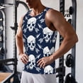 thumbnail image 6 of Haiem white arrow Skull Men Workout Tank Top Gym Bodybuilding Sleeveless Muscle T Shirts Athletic Tank Breathable Workout Shirt-, 6 of 8