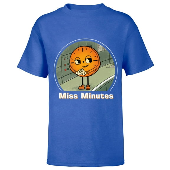 Marvel Studios Loki Season 2 TVA Miss Minutes Retro Disney  - Short Sleeve T-Shirt for Kids - Customized-Royal