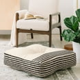 thumbnail image 2 of Society6 Kierkegaard Design Studio Organic Stripes Minimalist Black Square Floor Pillow, 2 of 2