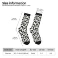 thumbnail image 2 of Hirioo Panda Bear Pattern Adult Middle Tube Socks Breathable Sock Non-Pilling,Contrasting Color Design, 2 of 6