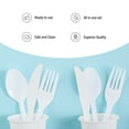 thumbnail image 4 of MT Products Disposable Plastic Cutlery Set – Individually Wrapped Silverware Utensil Sets - Pack of 50, 4 of 10