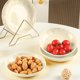 thumbnail image 5 of Juego de bandejas de plástico para servir 4 piezas | Platos ligeros reutilizables para fiestas, cocina de camping | Diseño apilable duradero | Apto para lavavajillas de grado alimenticio | Amarillo, 5 of 7