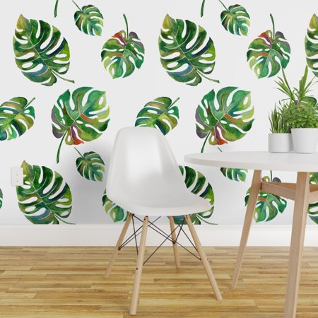 Peel-and-Stick Removable Wallpaper Palm Leaves Tropical Summer Plant