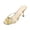 A-Gold174, variant on Bibifish Womens Heeled Sandals Trendy Open Toe Elastic Slingback Footbed Heeled Slide Strap Summer Party Wedding Sandals For Ladies